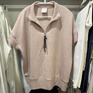 Pale Pink Half-Zip Pullover